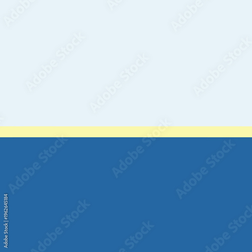 Abstract geometric shapes create a sense of simplicity with a soothing color palette. This minimalist image features two main colors and a horizontal stripe