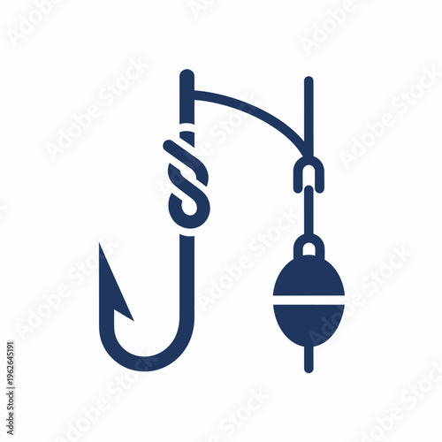 Simple fishing hook design with a bobber