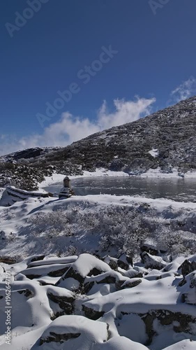 4K Snowy Mountain Landscape in YinYang