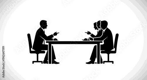 Businessmen engaged in a heated discussion at a meeting table