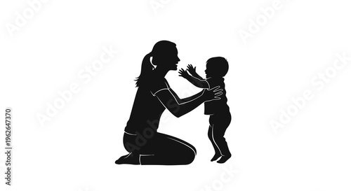 Mother playfully interacts with her toddler in a heartwarming moment