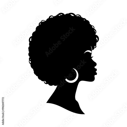 African American woman with afro hairstyle.