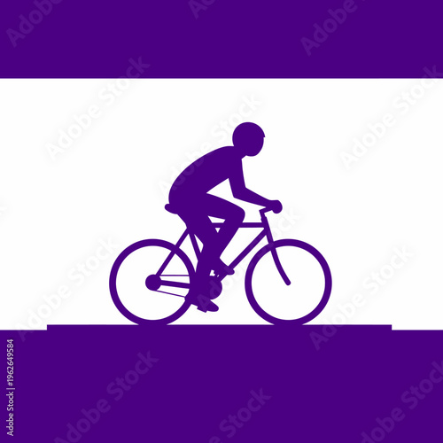 Silhouette of a cyclist riding a bicycle