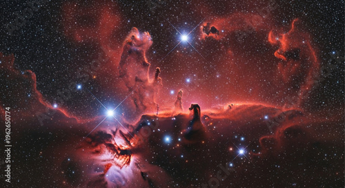 Vibrant Nebula in Deep Space.