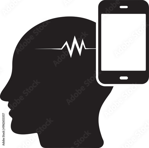 Brain wave signal from a mobile phone connection