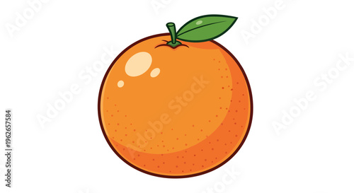 Vibrant depiction of a citrus fruit showcasing its round shape and juicy appearance
