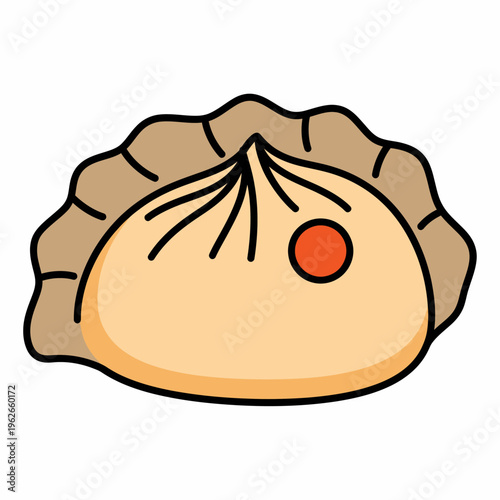 Delicious Chinese dumpling illustration 