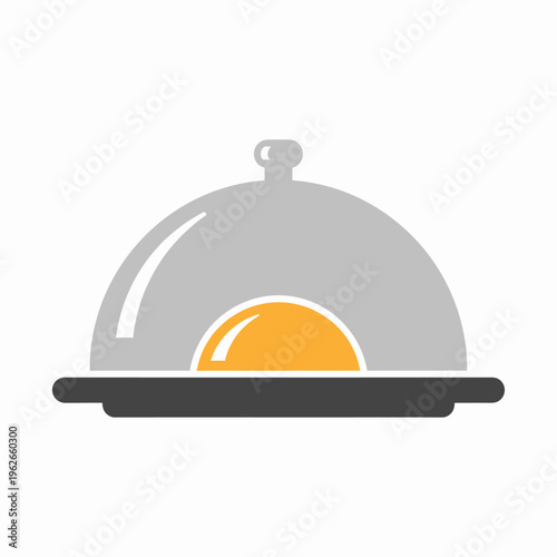 An image of a dome tray with a sunnyside egg in the middle