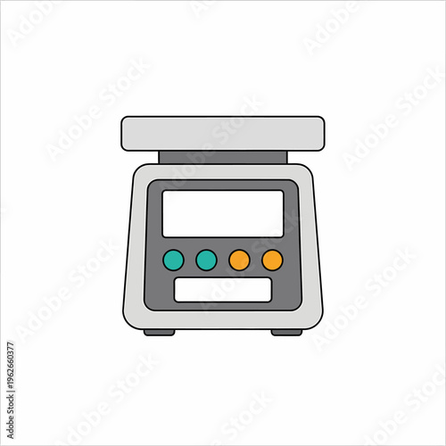 Electronic scale, measuring weight on a laboratory scale