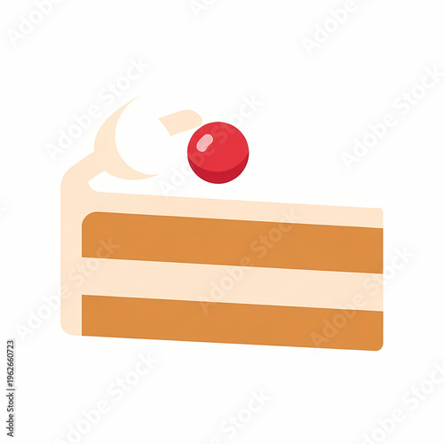 A delicious slice of cake with a cherry