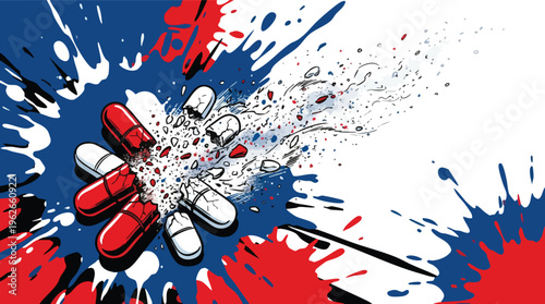 Pills Disintegrating Turning into Dust Anti Drug Awareness Campaign Visual
