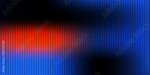 Abstract ribbed texture vibrant color spectrum deep blue to orange pink soft light transitions dark