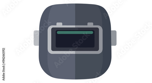 Welding mask vector illustration, flat design, for industry, safety equipment, protection.