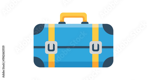 Whimsical sky blue luggage with sunshine yellow accents inviting exploration