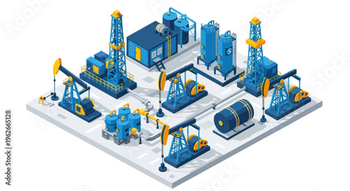Oil Rig Equipment and Machinery for Petroleum Extraction Industry.