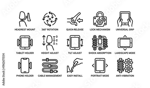 Universal device mounting solutions with adjustable features and anti-vibration design