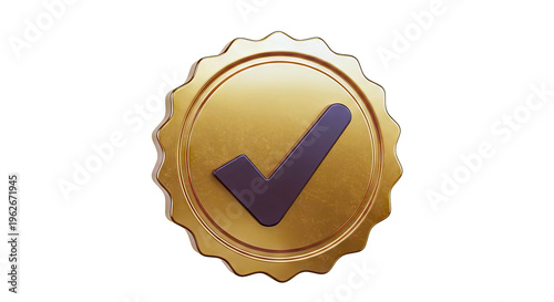 Golden Seal with Checkmark