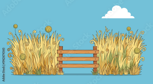 illustration of a wooden chair