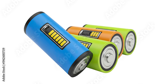 Colorful Batteries with Charge Indicators