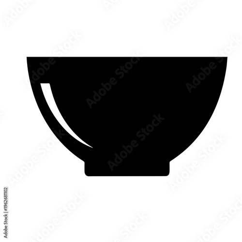 Simple Bowl Silhouette Icon