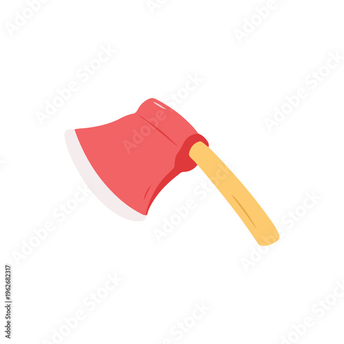Red Ax Tool Illustration