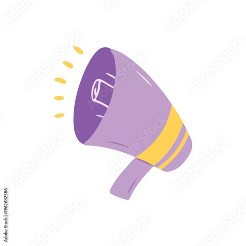 Purple Megaphone Loudspeaker Icon