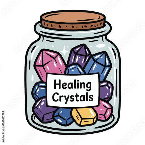 Jar of Healing Crystals