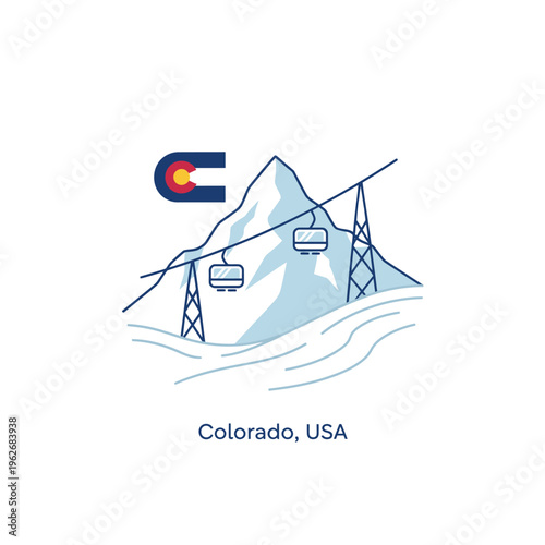 Colorado Mountain Ski Resort Gondola Ride.