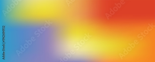 Smooth and blurry colorful gradient mesh background. Modern bright rainbow colors. Easy editable soft colored vector banner template. Premium quality
