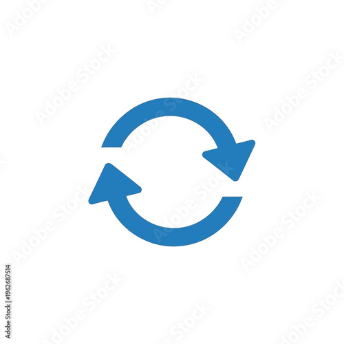 Circular refresh arrows icon symbolizing a continuous loop or synchronization process