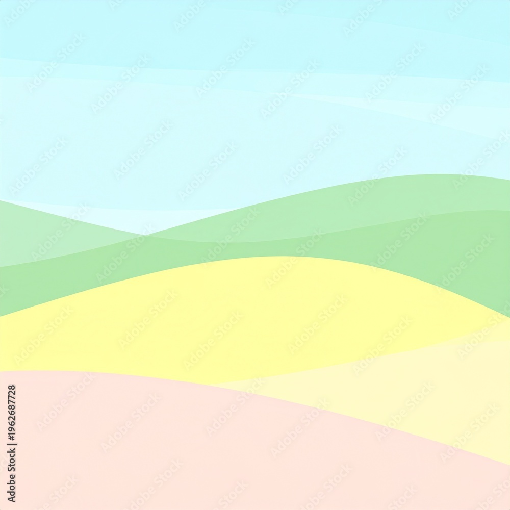Obraz premium Minimalist gradient landscape with soft sunset colors and horizon line