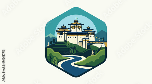 Iconic Bhutanese Fortress and Landscape Design