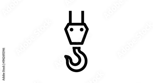 Industrial crane hook lifting device.