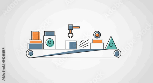 Industrial factory production line equipment.