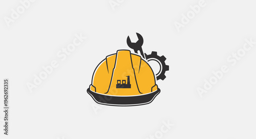 Yellow Hard Hat with Tools.