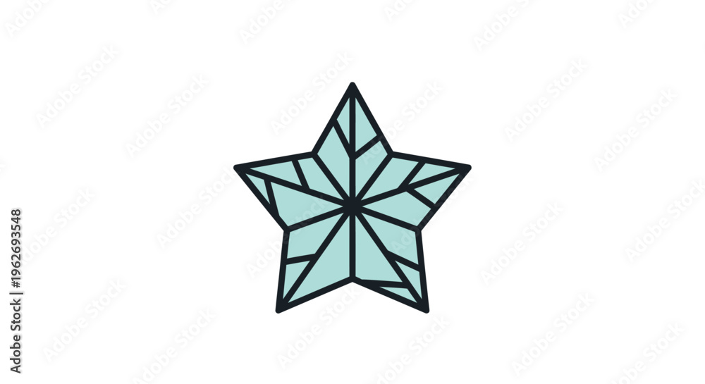 Fototapeta premium Geometric Star Design on White Background