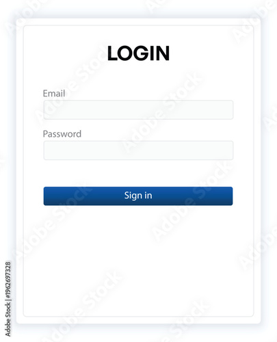 Minimal Login Form UI Design