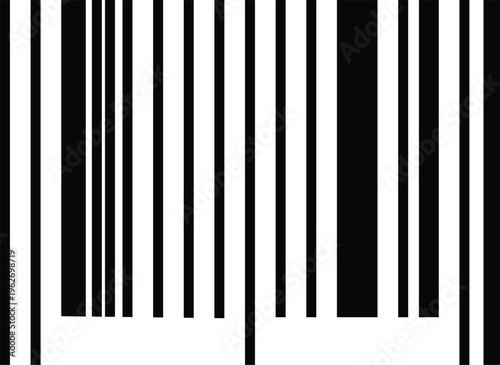 Art & Illustration, Barcode scan line icon. Vector illustration for retail product identification, price tags, and inventory tracking.