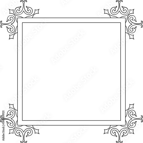 Ornate Square Frame Outline