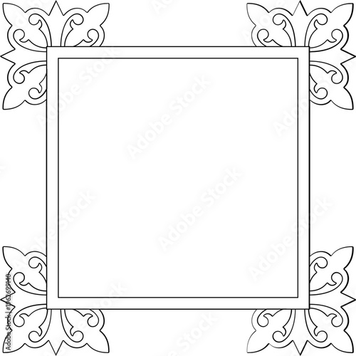 Ornate Square Frame Design Element