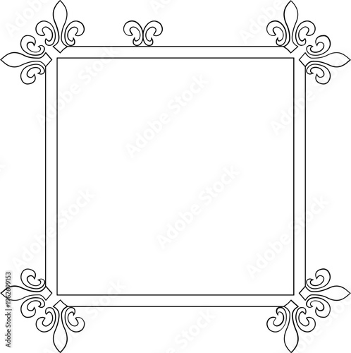 Ornate Square Frame Outline