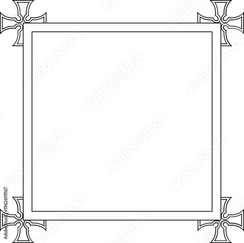 Ornate Square Border Frame