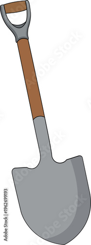 Isolated Garden Shovel Illustration