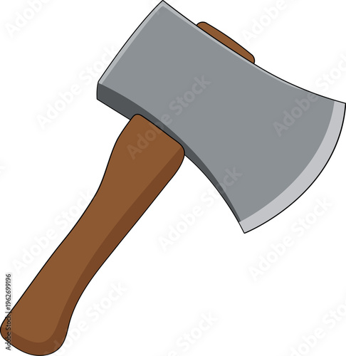 Isolated Cartoon Axe Illustration