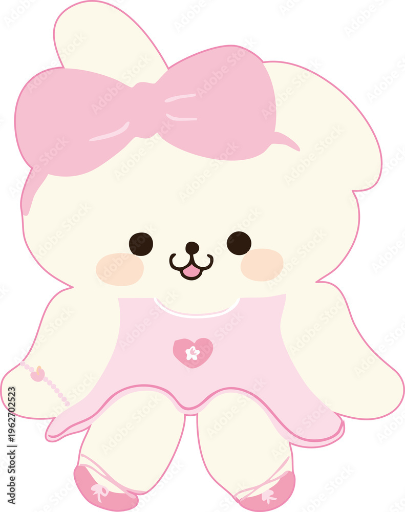 Fototapeta premium Cute Cherry Blossom Clipart Set