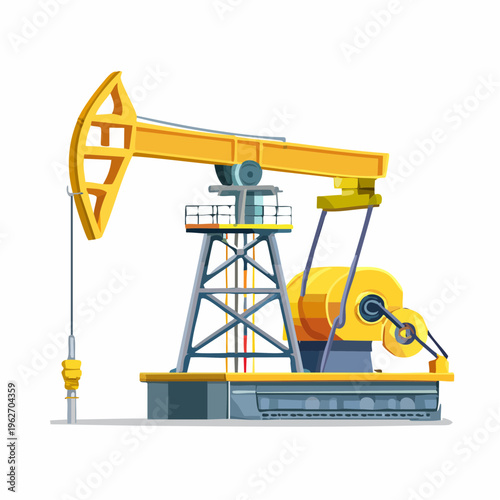 Oil pumpjack sucker rod pump extracting crude petroleum energy