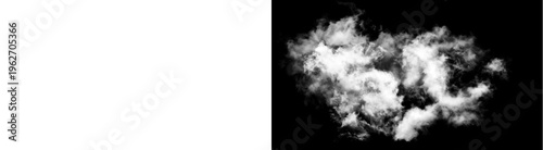 Photography PNG image of Wispy bright white cumulonimbus cloud cluster rendered sharply agai