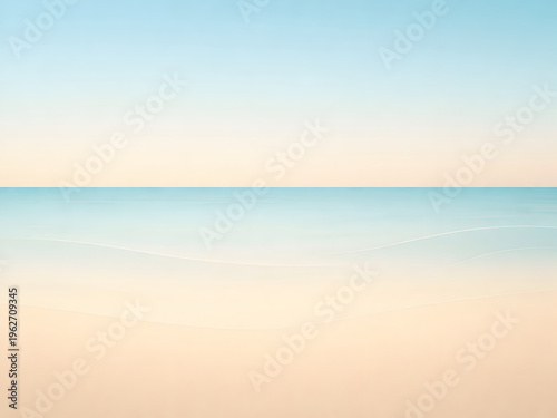Minimal Soft Beach Horizon Background With Calm Gradient Waves