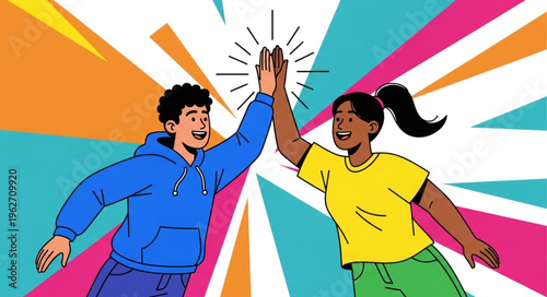 High Five Celebration moment