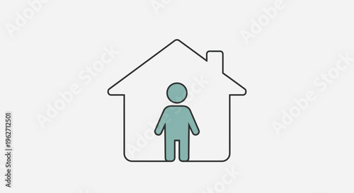 Person Standing Inside a House.